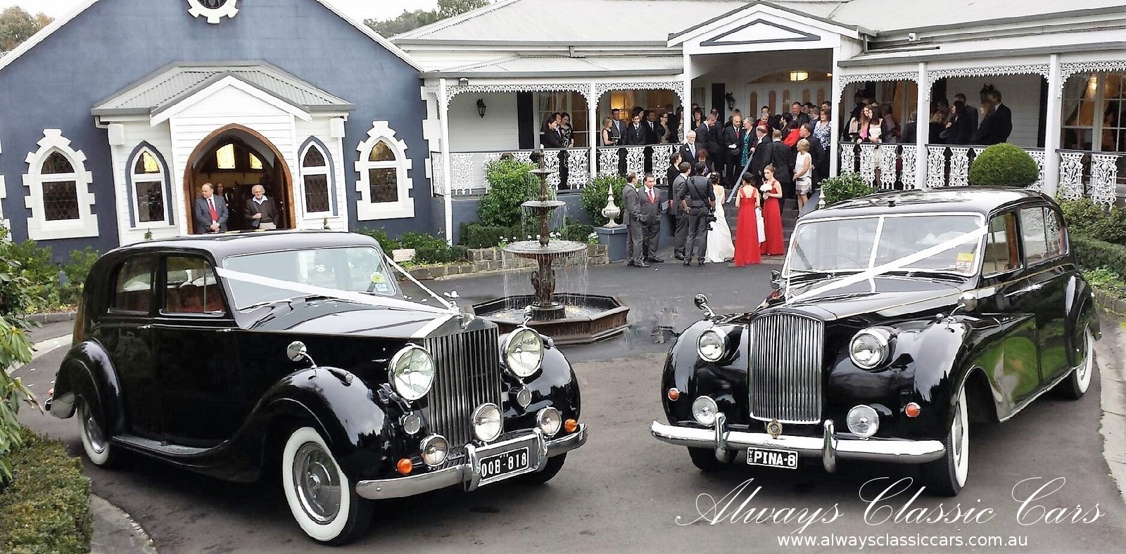 1947 Wraith and the Austin Princess at Ballara - The 5 Best Places to Hire Your Wedding Car in Melbourne
